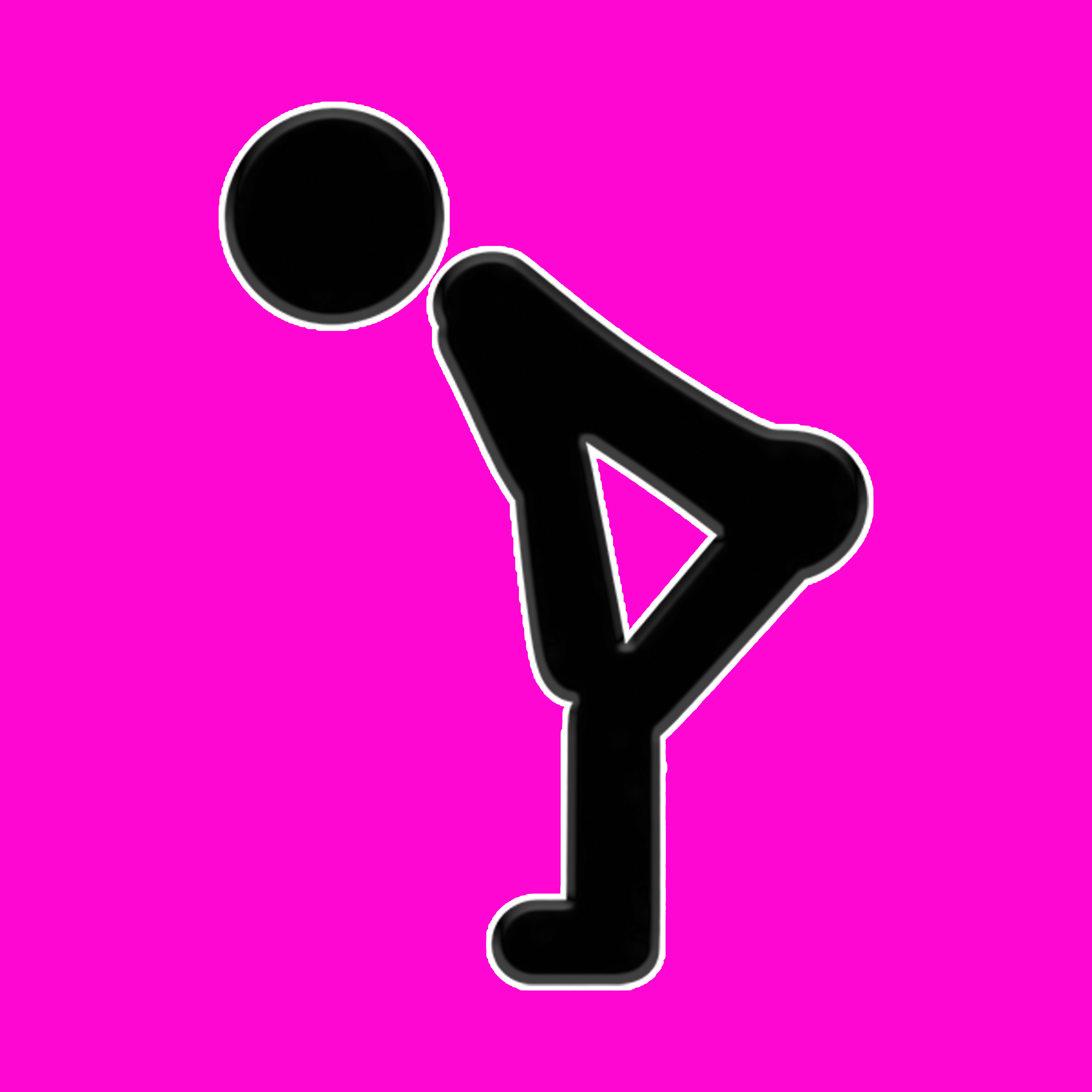Abstract dancing figure icon